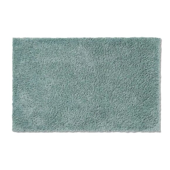 Threshold Aqua Blue Oversized & Plush 23" x 37" Bath Rug w/ Non Slip Bottom - Picture 1 of 7